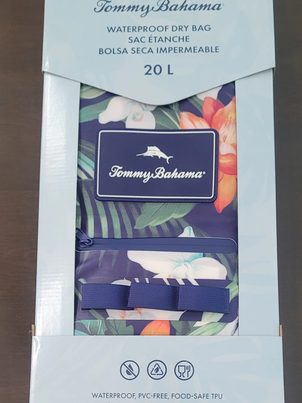 Tommy Bahama Navy Floral Waterproof Dry Bag